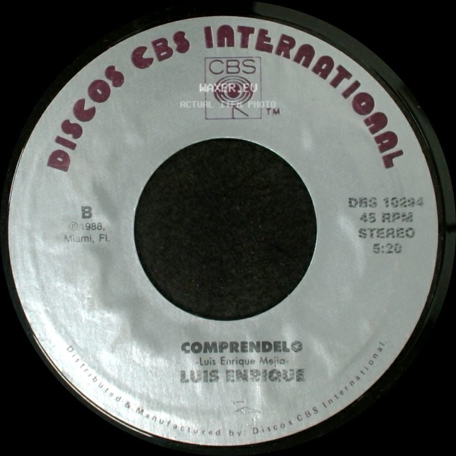 Luis Enrique - Volverte A Ver / Comprendelo side B