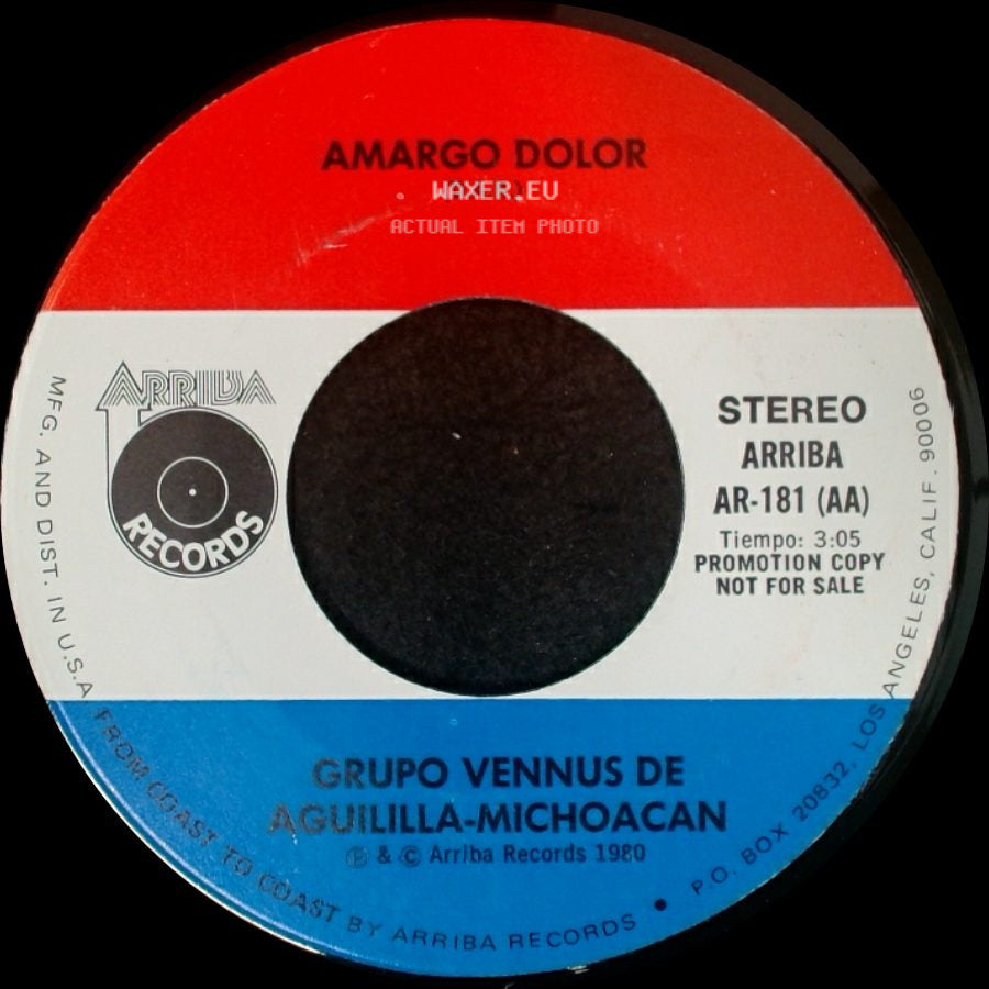 Grupo Vennus De Aguililla-Michoacan - El Viento / La Brisa Y Tu Recuerdo (Israel) / Amargo Dolor (D.A.R.) side B