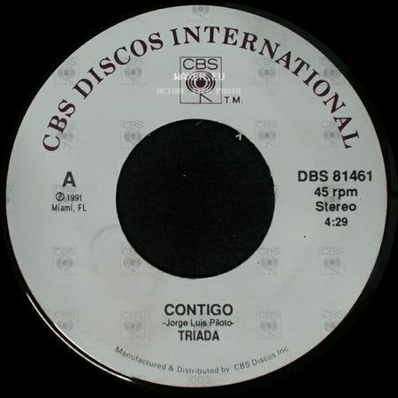 Triada - Contigo -Jorge Luis Piloto- / Dando El Alma side A