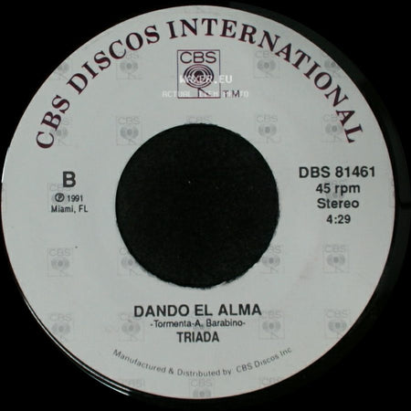 Triada - Contigo -Jorge Luis Piloto- / Dando El Alma side B