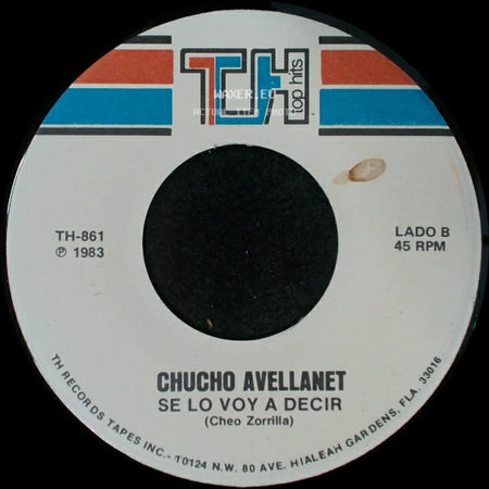 Chucho Avellanet - No Volvere A Hablar De Amor / Se Lo Voy A Decir side B