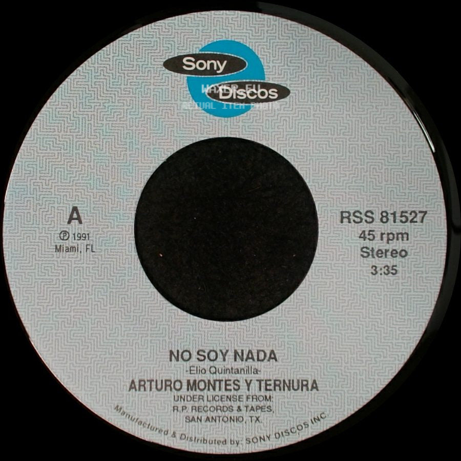 Arturo Montes Y Ternura - No Soy Nada / No Soy Nada side B
