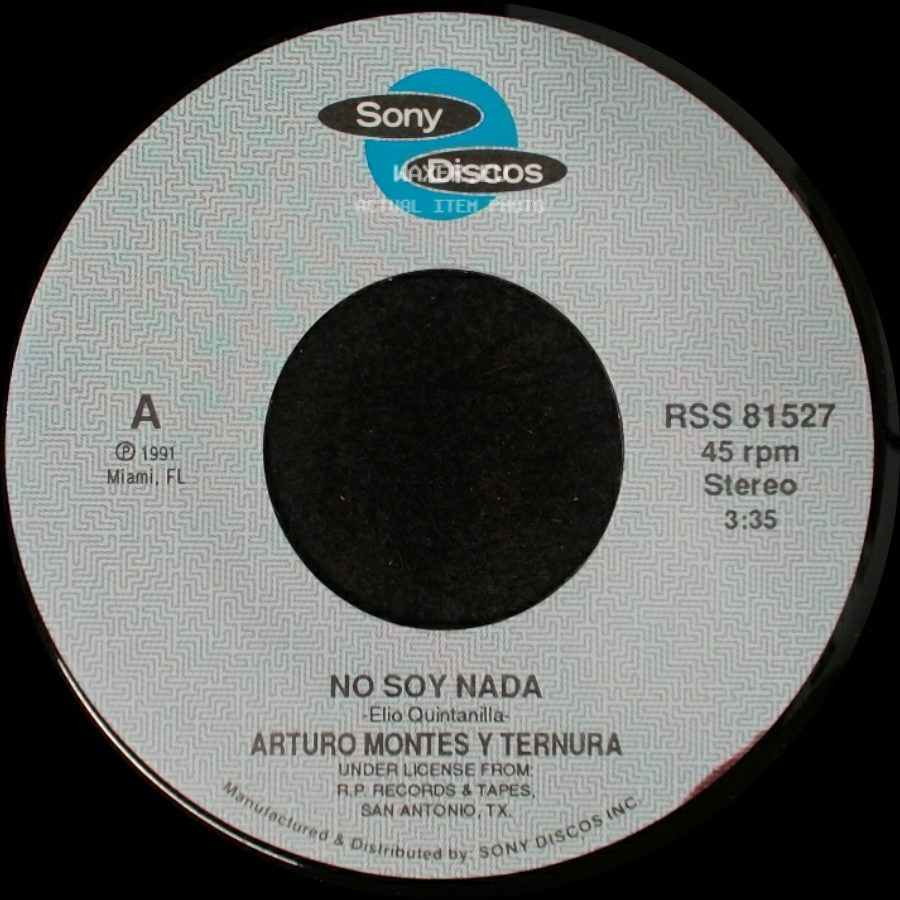 Arturo Montes Y Ternura - No Soy Nada / No Soy Nada side A