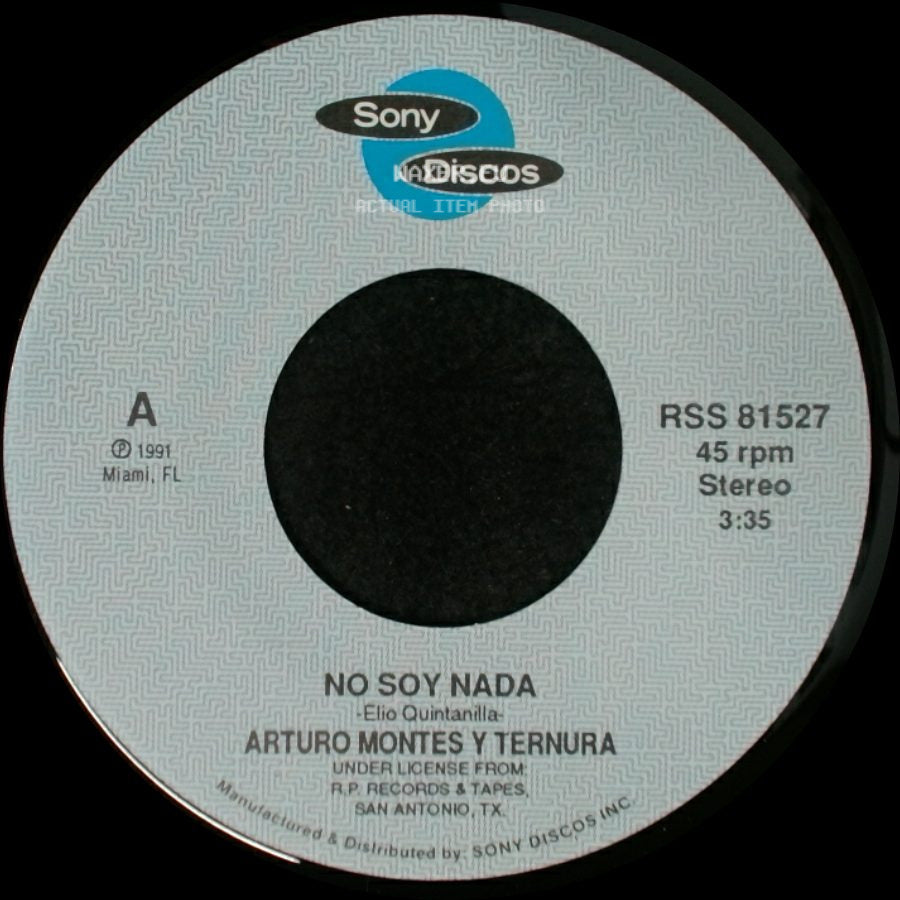 Arturo Montes Y Ternura - No Soy Nada / No Soy Nada side B