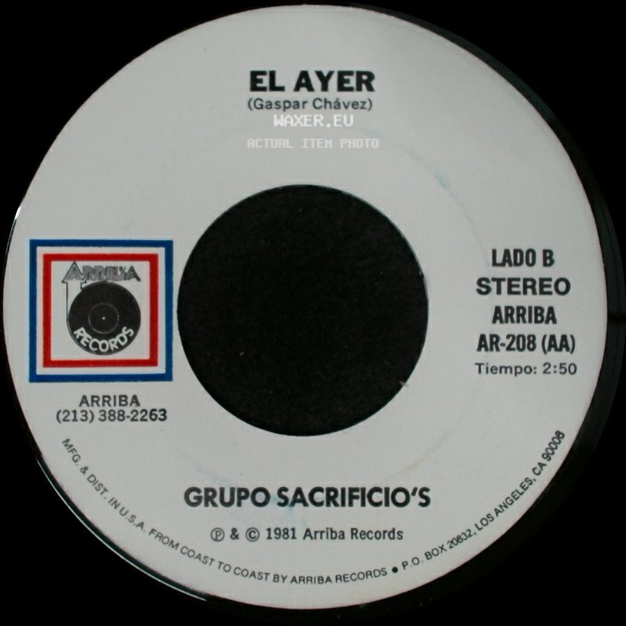 Grupo Sacrificio's - Lo Dicho / El Ayer side B