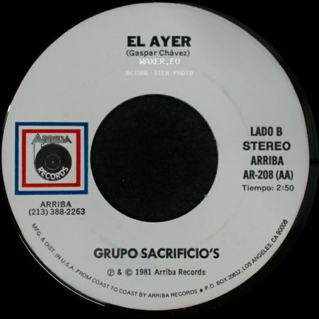 Grupo Sacrificio's - Lo Dicho / El Ayer side B