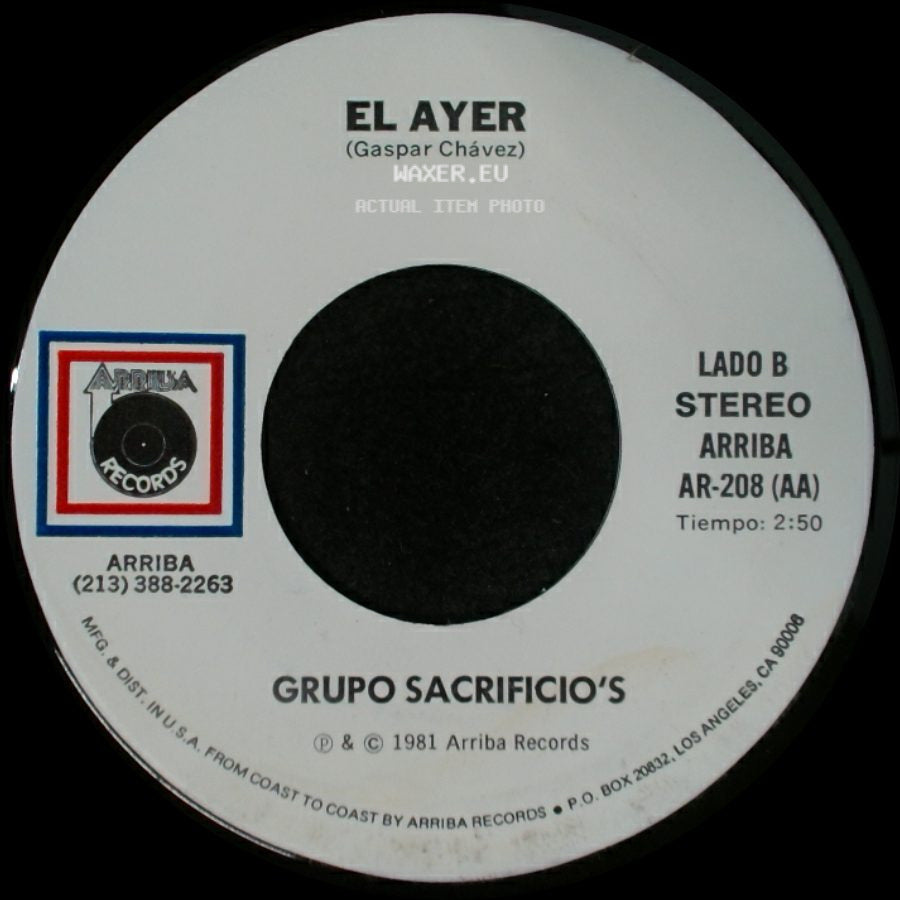 Grupo Sacrificio's - Lo Dicho (D.A.R.) / El Ayer side B