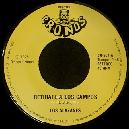 Los Alazanes - Retirate A Los Campos / El Calavera side A