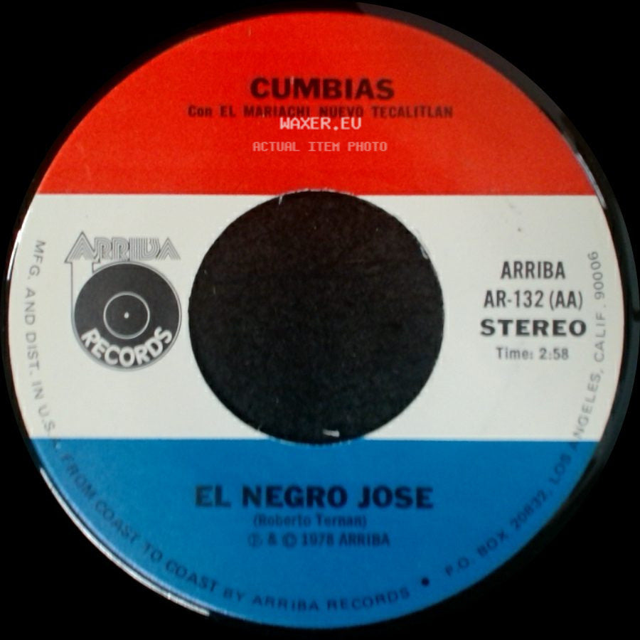 Cumbias Con El Mariachi Nuevo Tecalitlan / El Negro Jose - No Pidas Mas Perdon (Salome) / Cumbias Con El Mariachi Nuevo Tecalitlan side B