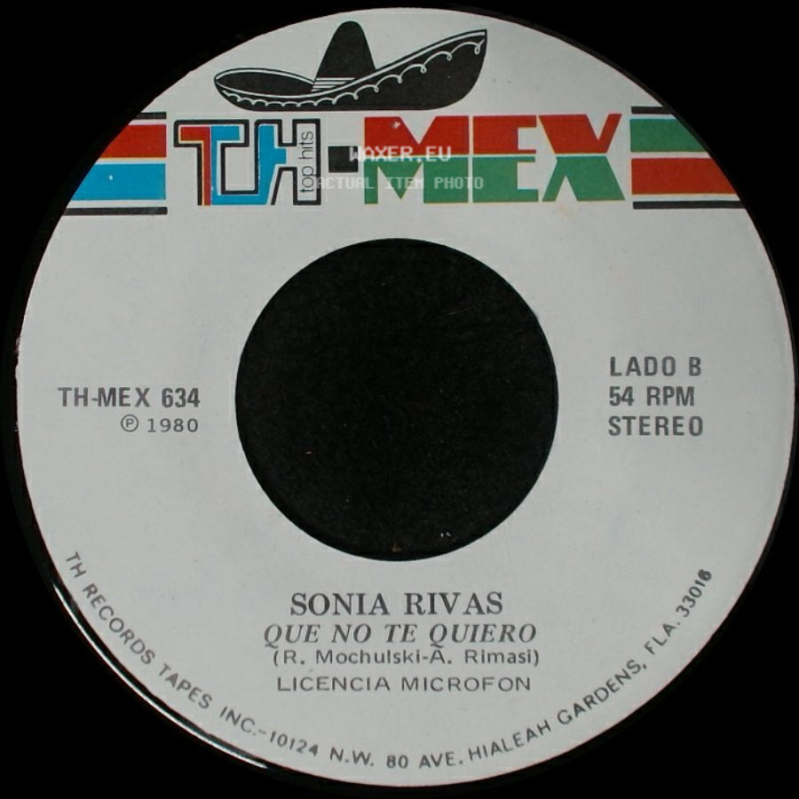 Sonia Rivas - Lo Nuestro Era Amistad / Que No Te Quiero side B