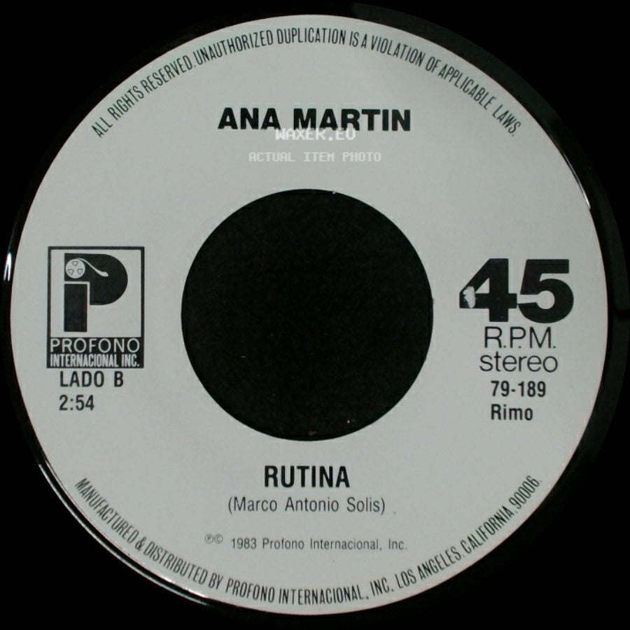 Ana Martin - Yo Te Quiero / Rutina side B