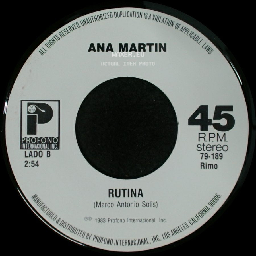 Ana Martin - Yo Te Quiero / Rutina side B