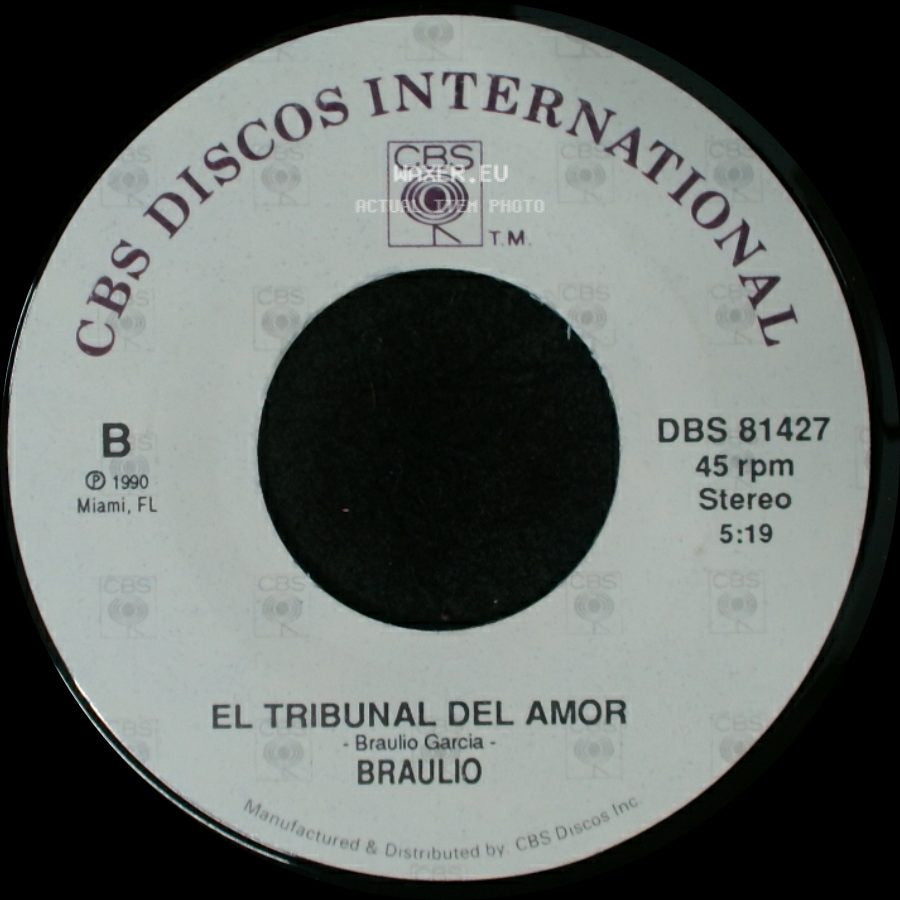 Braulio - Navegar En Ti / El Tribunal Del Amor side B