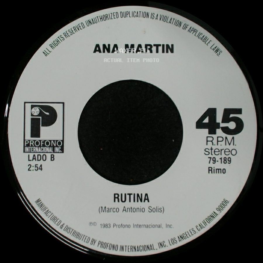 Ana Martin - Yo Te Quiero / Rutina side B