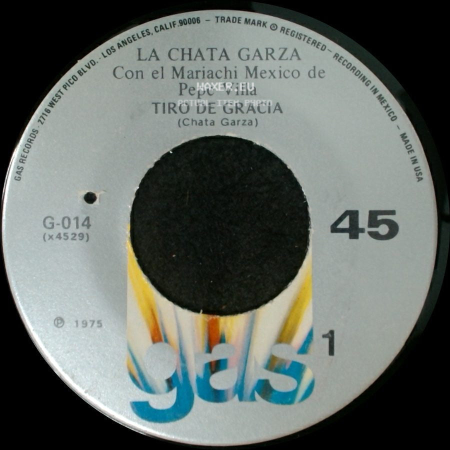 La Chata Garza Con El Mariachi Mexico De Pepe Villa - Tiro De Gracia / De Pasada side A