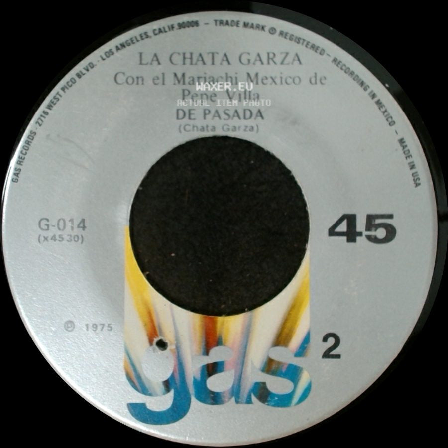 La Chata Garza Con El Mariachi Mexico De Pepe Villa - Tiro De Gracia / De Pasada side B