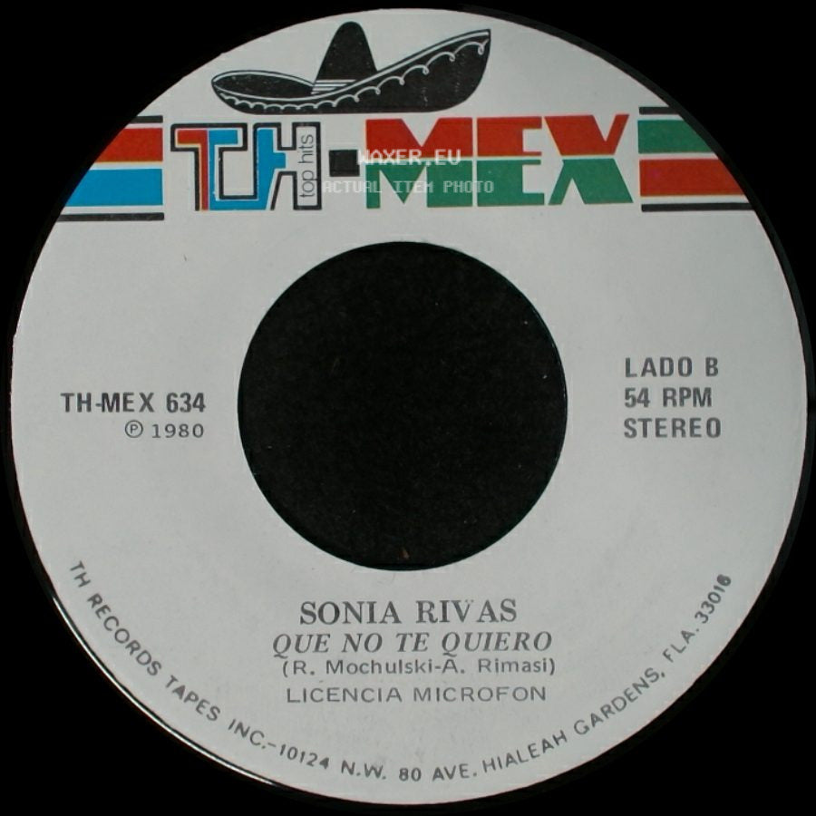 Sonia Rivas - Lo Nuestro Era Amistad / Que No Te Quiero side B