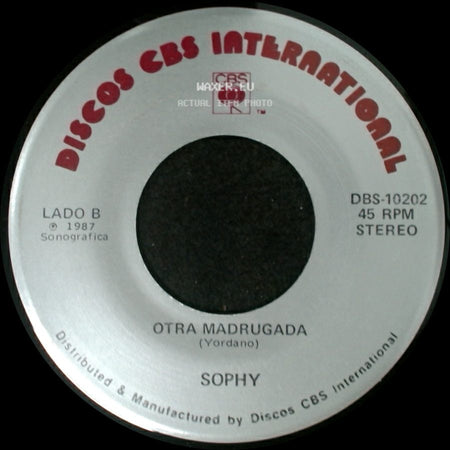 Sophy - Lo Mejor De Mi / Otra Madrugada side B