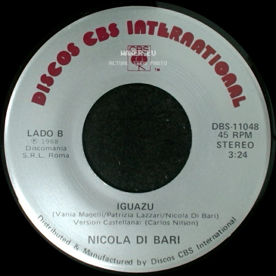 Nicola Di Bari - Serena Serenata / Iguazu side B