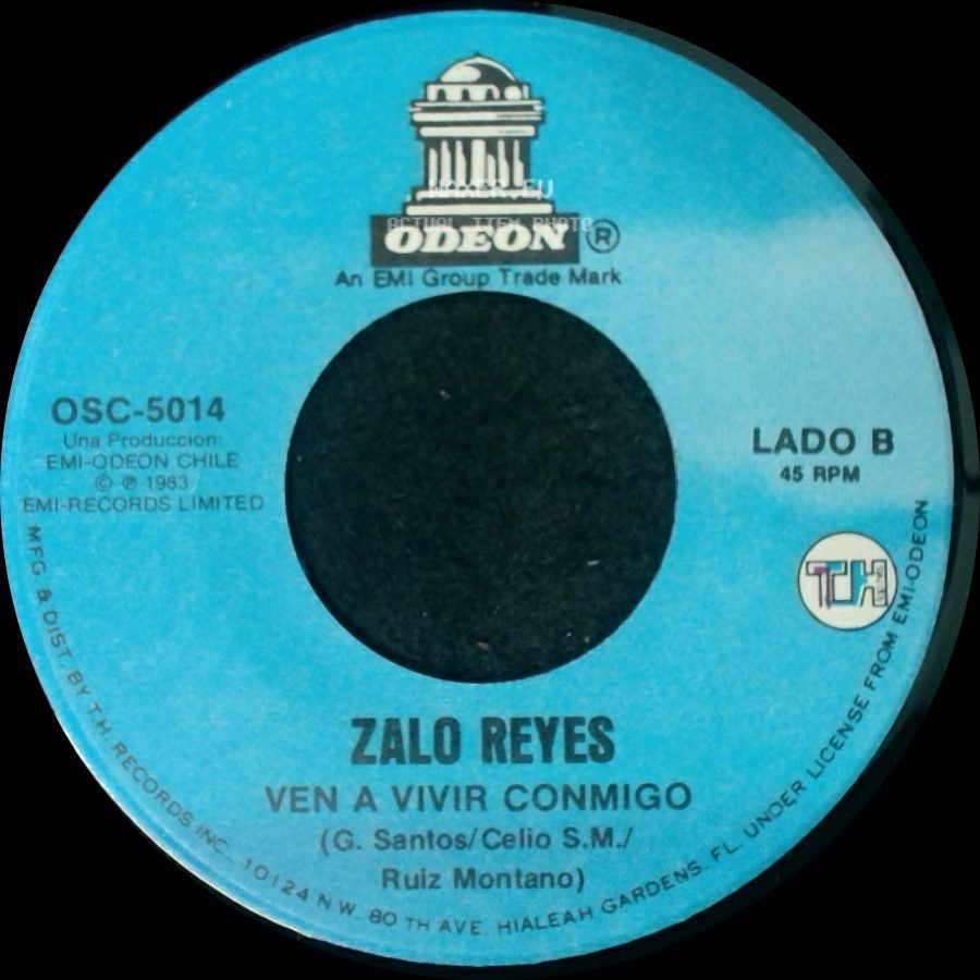 Zalo Reyes - Motivo Y Razon / Ven A Vivir Conmigo side B