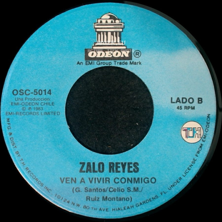 Zalo Reyes - Motivo Y Razon / Ven A Vivir Conmigo side B