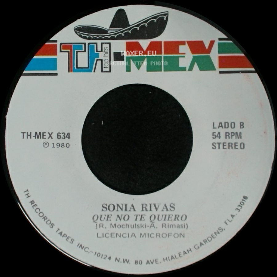 Sonia Rivas - Lo Nuestro Era Amistad / Que No Te Quiero side B