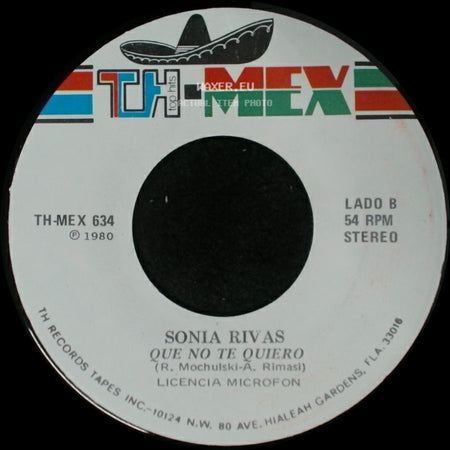 Sonia Rivas - Lo Nuestro Era Amistad / Que No Te Quiero side B