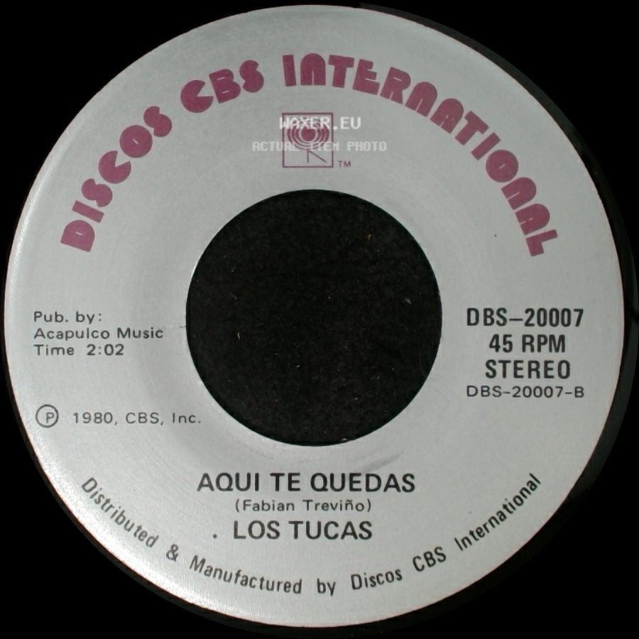 Los Tucas - Ya Me Canse / Aqui Te Quedas side B
