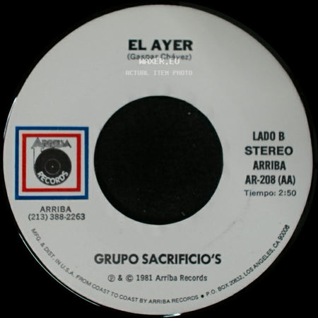 Grupo Sacrificio's - Lo Dicho / El Ayer side B