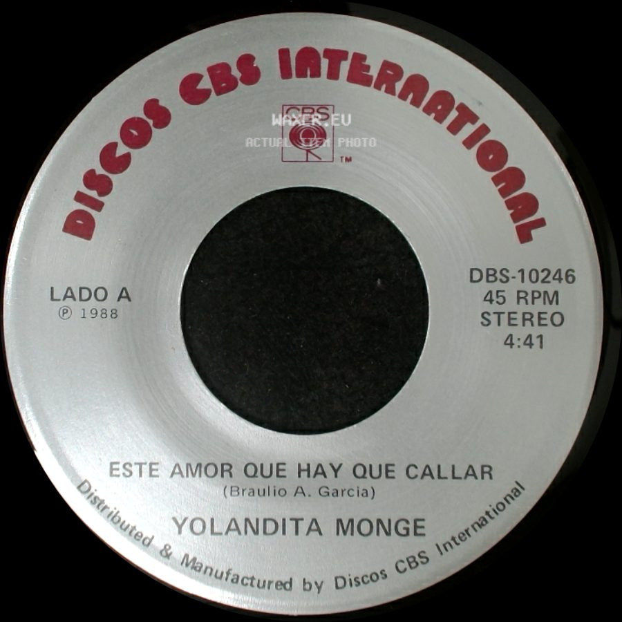Yolandita Monge - Este Amor Que Hay Que Callar / Este Amor Que Hay Que Callar side A