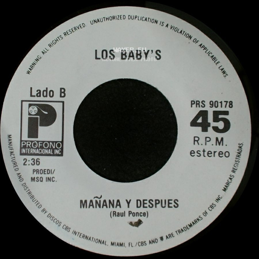 Los Baby's - Suspenso Infernal / Mañana Y Despues side B