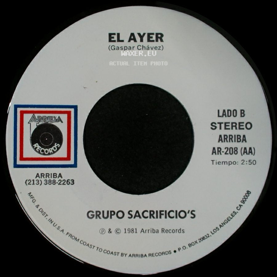 Grupo Sacrificio's - Lo Dicho / El Ayer side B