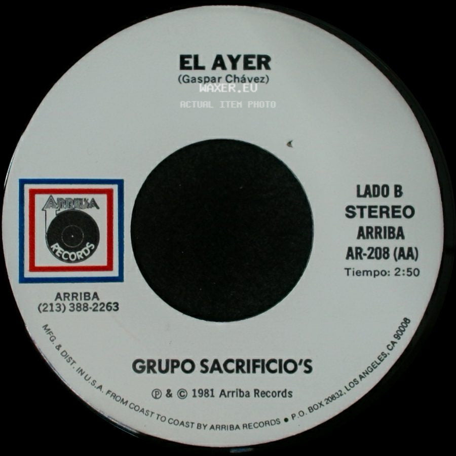 Grupo Sacrificio's - Lo Dicho (D.A.R.) / El Ayer side B