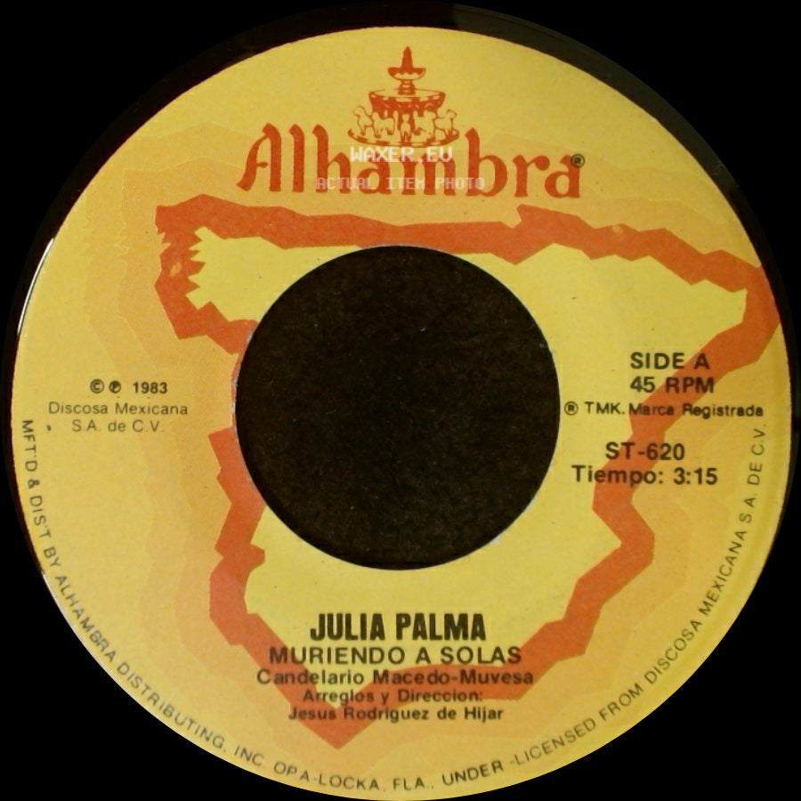 Julia Palma - Muriendo A Solas / Vuelve Zenzontle side A