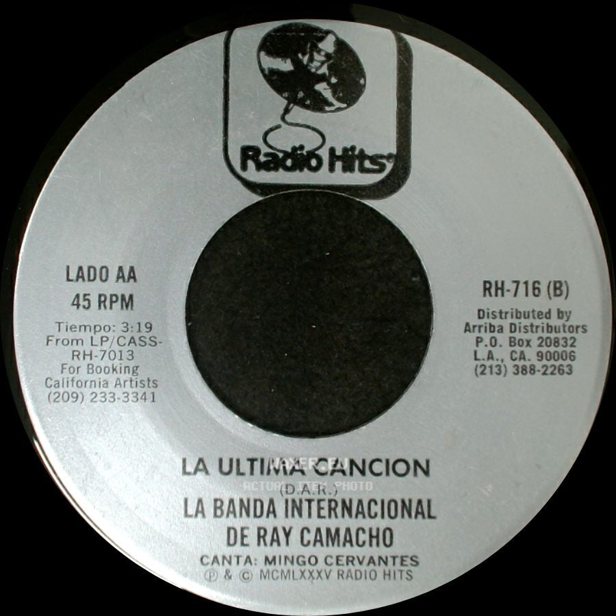 La Banda Internacional De Ray Camacho - El Mar De Amor (Sea Of Love) / La Ultima Cancion side B