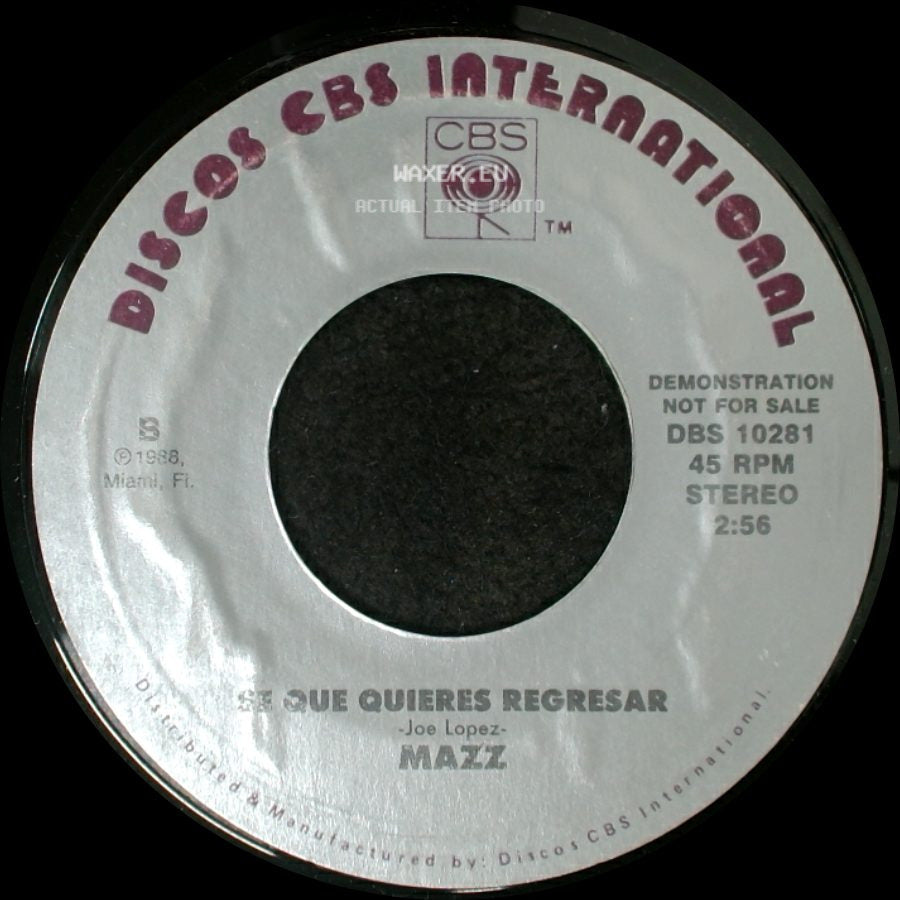 Mazz - Se Que Quieres Regresar / Se Que Quieres Regresar side B