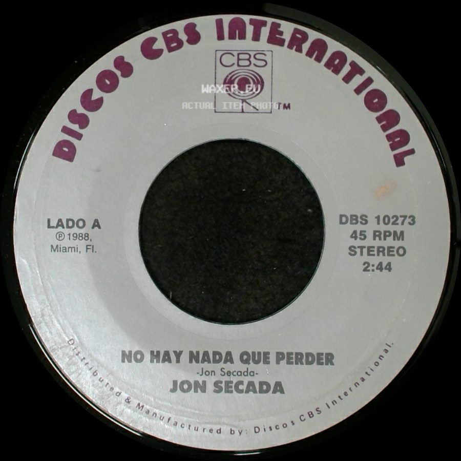 Jon Secada - No Hay Nada Que Perder / Europa side A