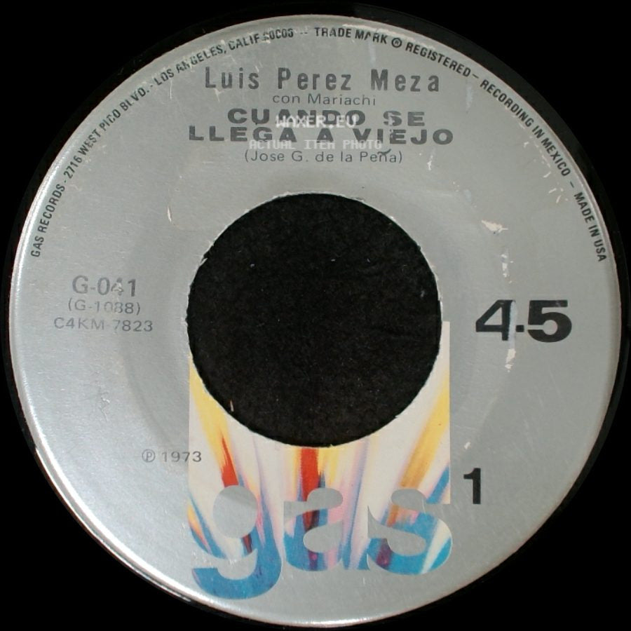 Luis Perez Meza Con Mariachi - Cuando Se Llega A Viejo / Isla De Capri side A