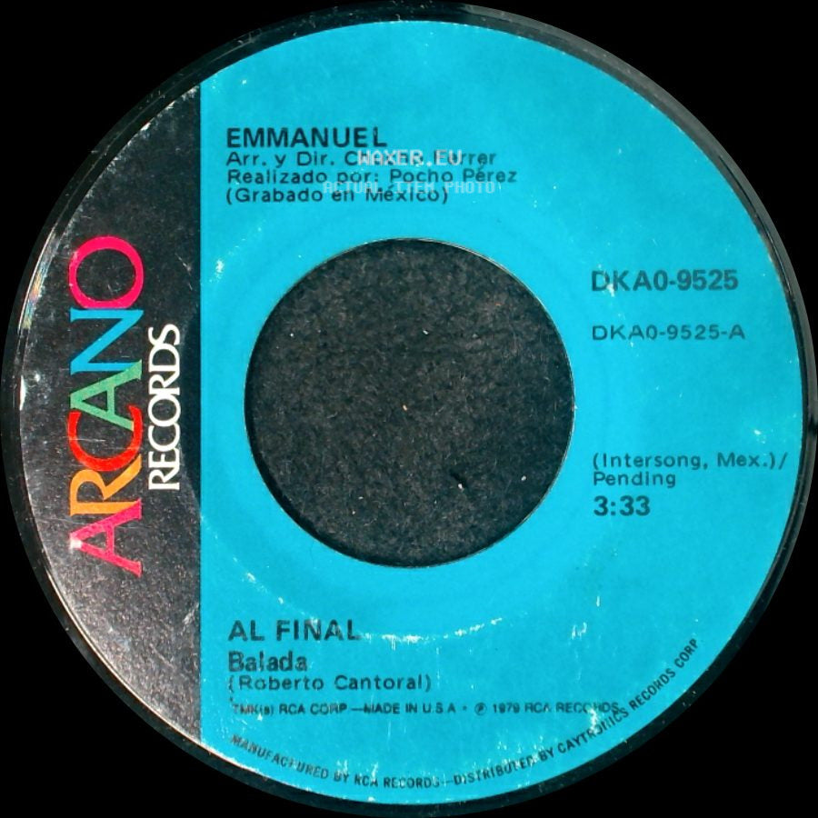 Emmanuel - Han Bajado Las Horas / Al Final side B