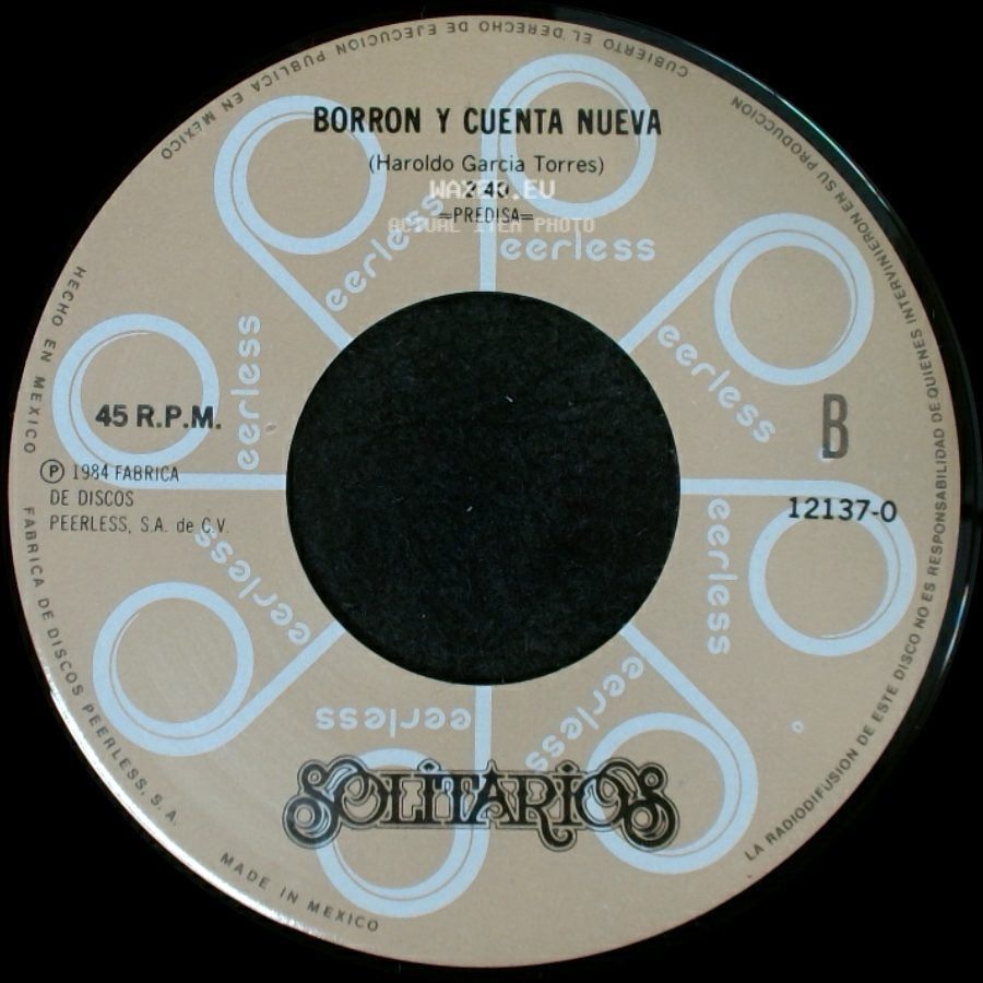 Solitarios - Semejanzas / Borron Y Cuenta Nueva side B