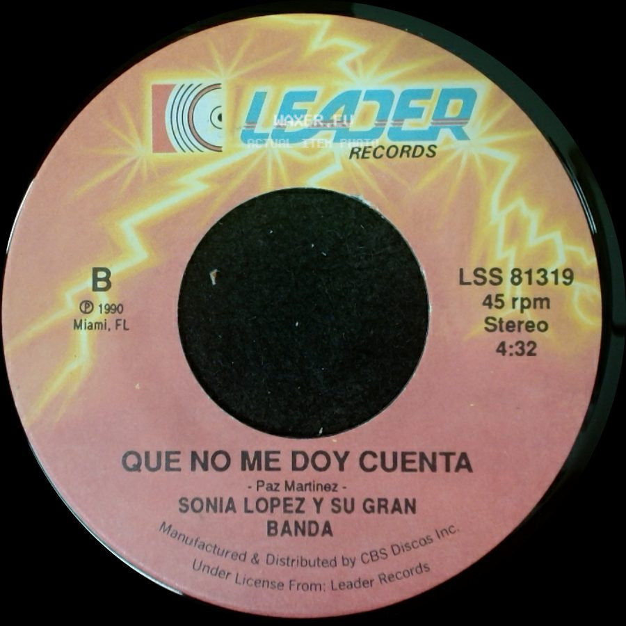 Sonia Lopez Y Su Gran Banda - Que Diran / Que No Me Doy Cuenta side B