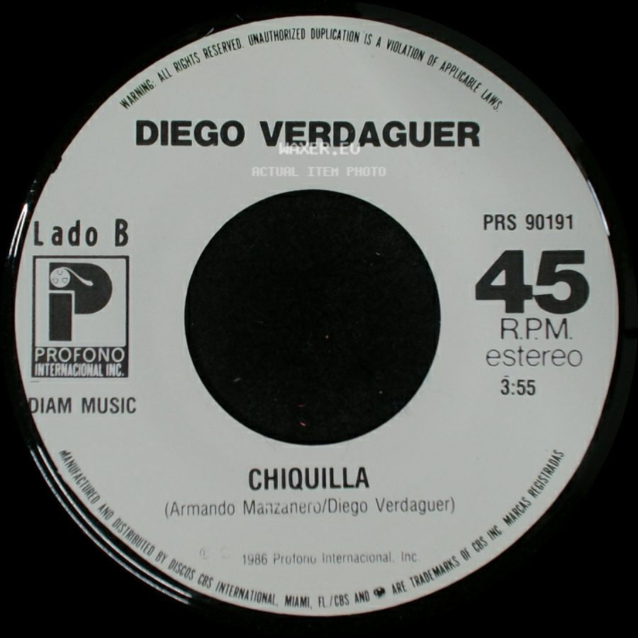 Diego Verdaguer - Estoy Celoso / Chiquilla side B