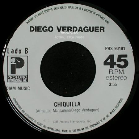 Diego Verdaguer - Estoy Celoso / Chiquilla side B