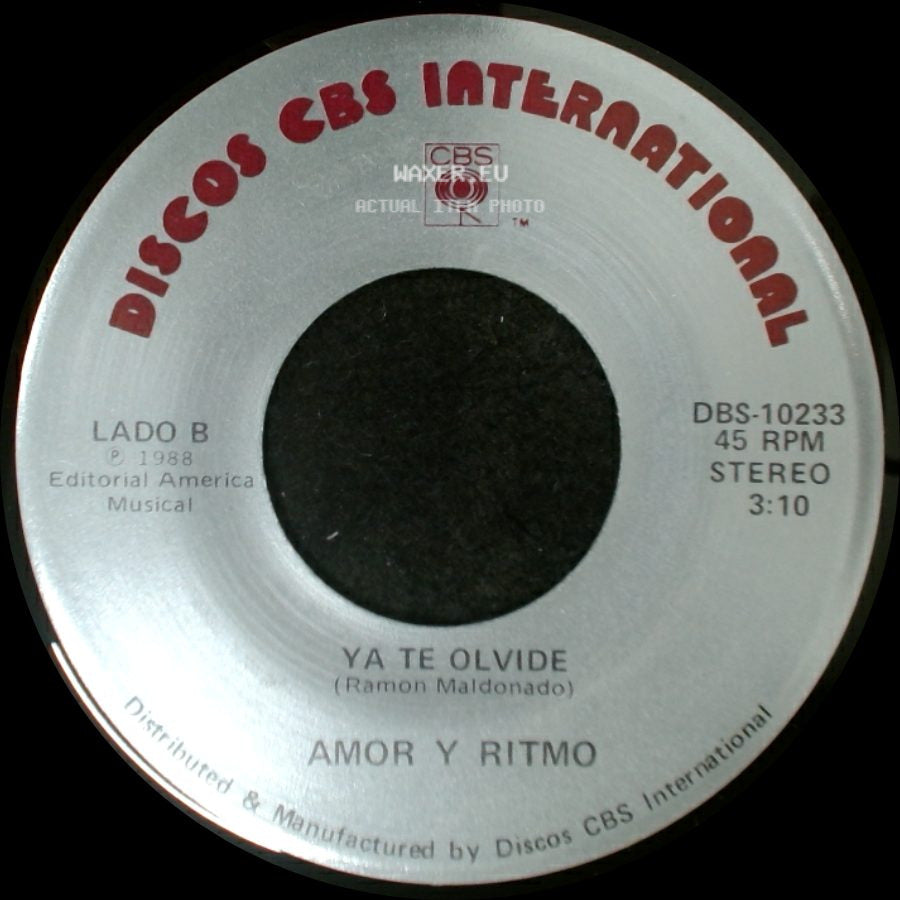 Amor Y Ritmo - Ya Te Olvide / Ya Te Olvide side B