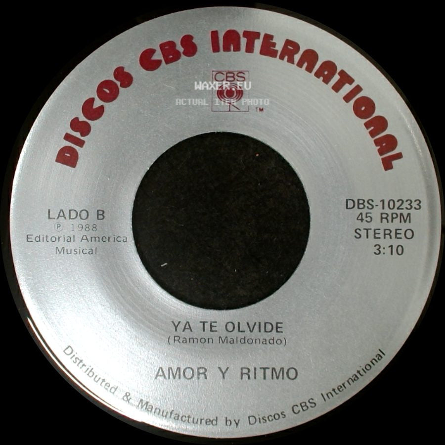 Amor Y Ritmo - Ya Te Olvide / Ya Te Olvide side B
