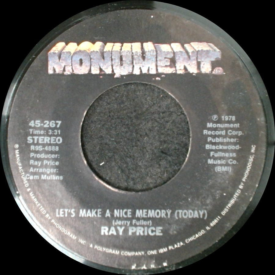 Ray Price - Feet / Let's Make A Nice Memory (Today) side B