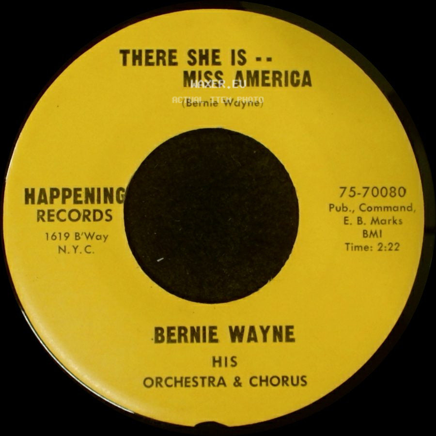 Bernie Wayne - Port Au Prince The Ring-A-Ding-Ding Song / There She Is -- Miss America side B