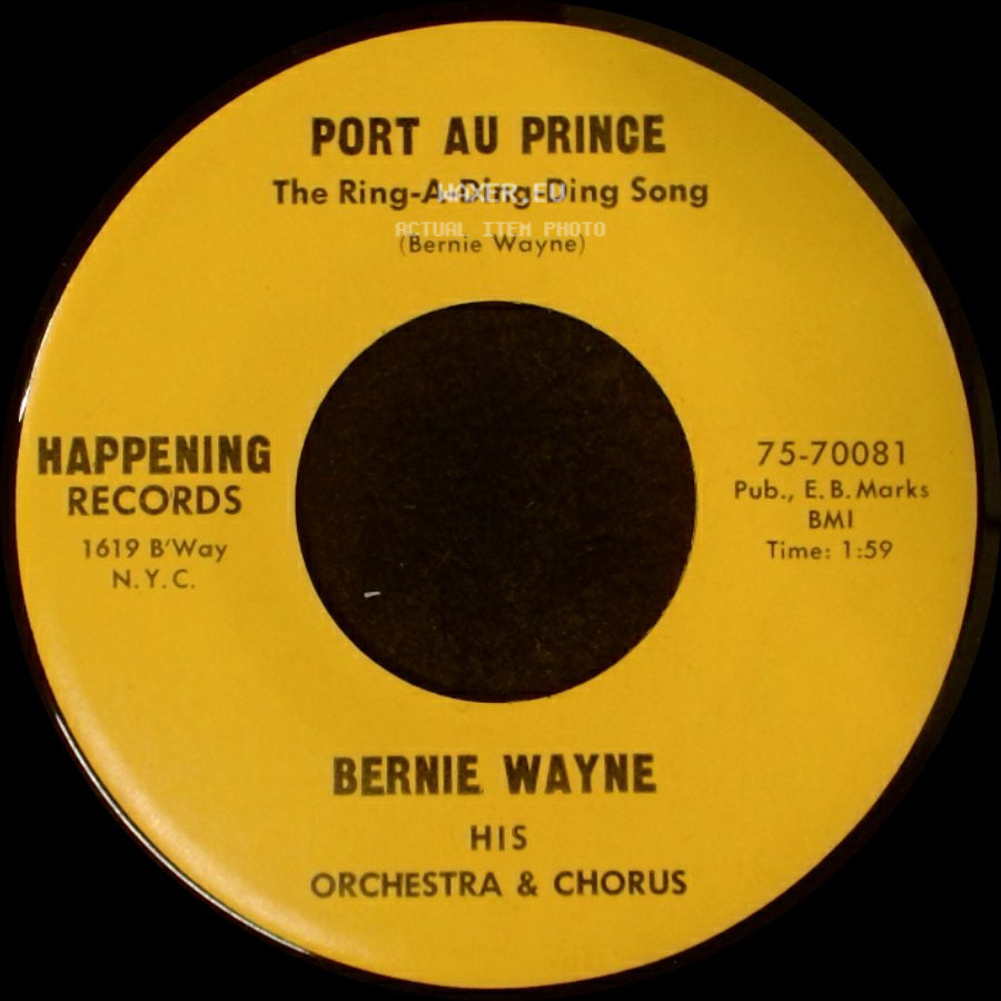Bernie Wayne - There She Is -- Miss America / Port Au Prince The Ring-A-Ding-Ding Song side B
