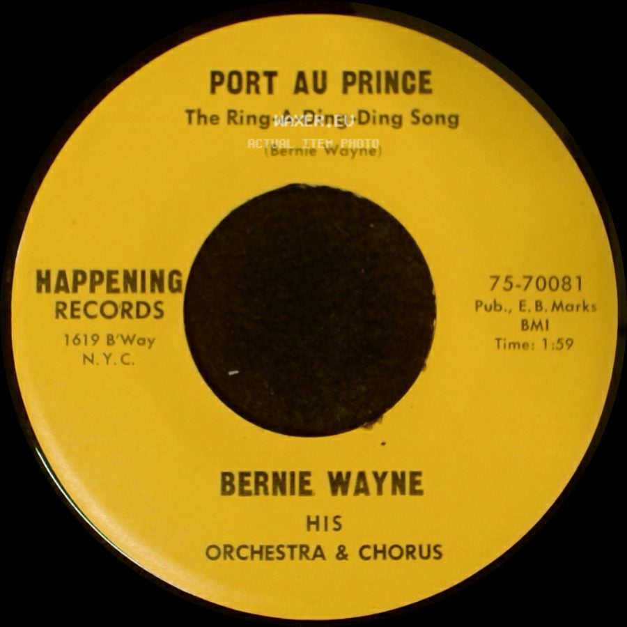 Bernie Wayne - There She Is -- Miss America / Port Au Prince The Ring-A-Ding-Ding Song side B