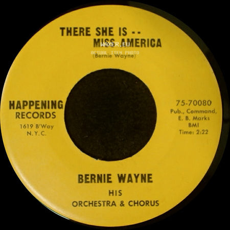 Bernie Wayne - There She Is -- Miss America / Port Au Prince The Ring-A-Ding-Ding Song side A